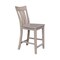 International Concepts Ava Solid Wood Counter Height Bar Stool - 24" Seat Height - Washed Gray Taupe S09-132 - alternate 4